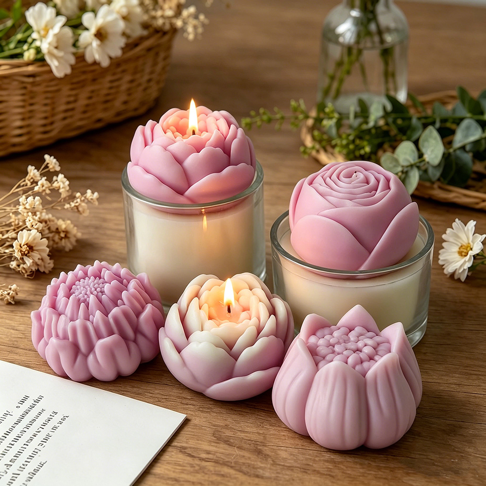 3D Flower Silicone Mold Peony  - огляд і ціна Candle Making Tips