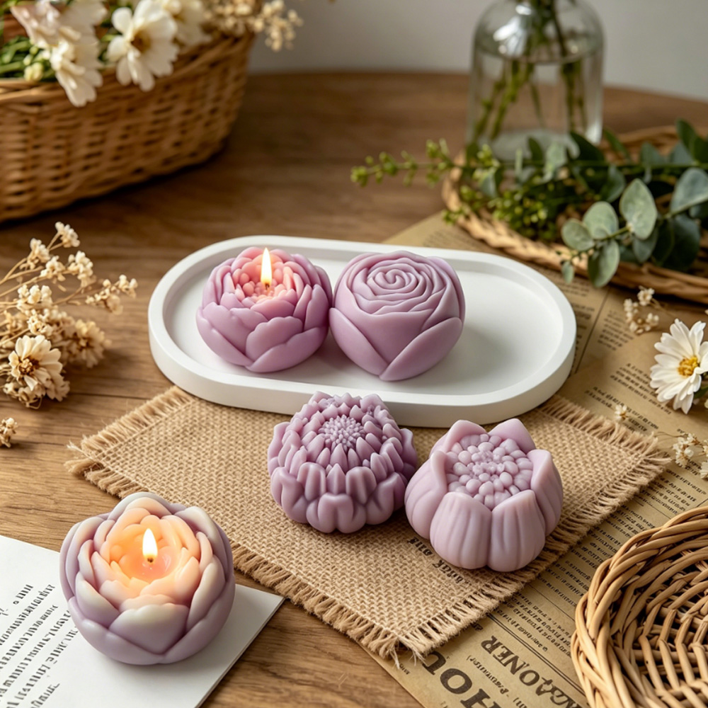 3D Flower Silicone Mold Peony  - огляд і ціна Candle Making Tips