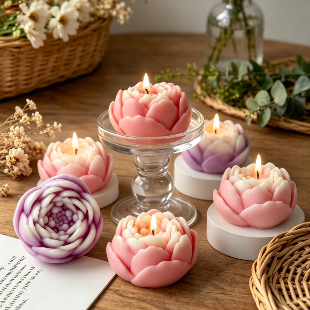 3D Flower Silicone Mold Peony  - огляд і ціна Candle Making Tips