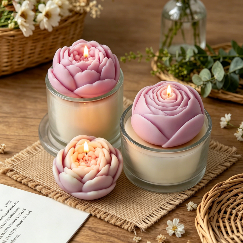 3D Flower Silicone Mold Peony  - огляд і ціна Candle Making Tips