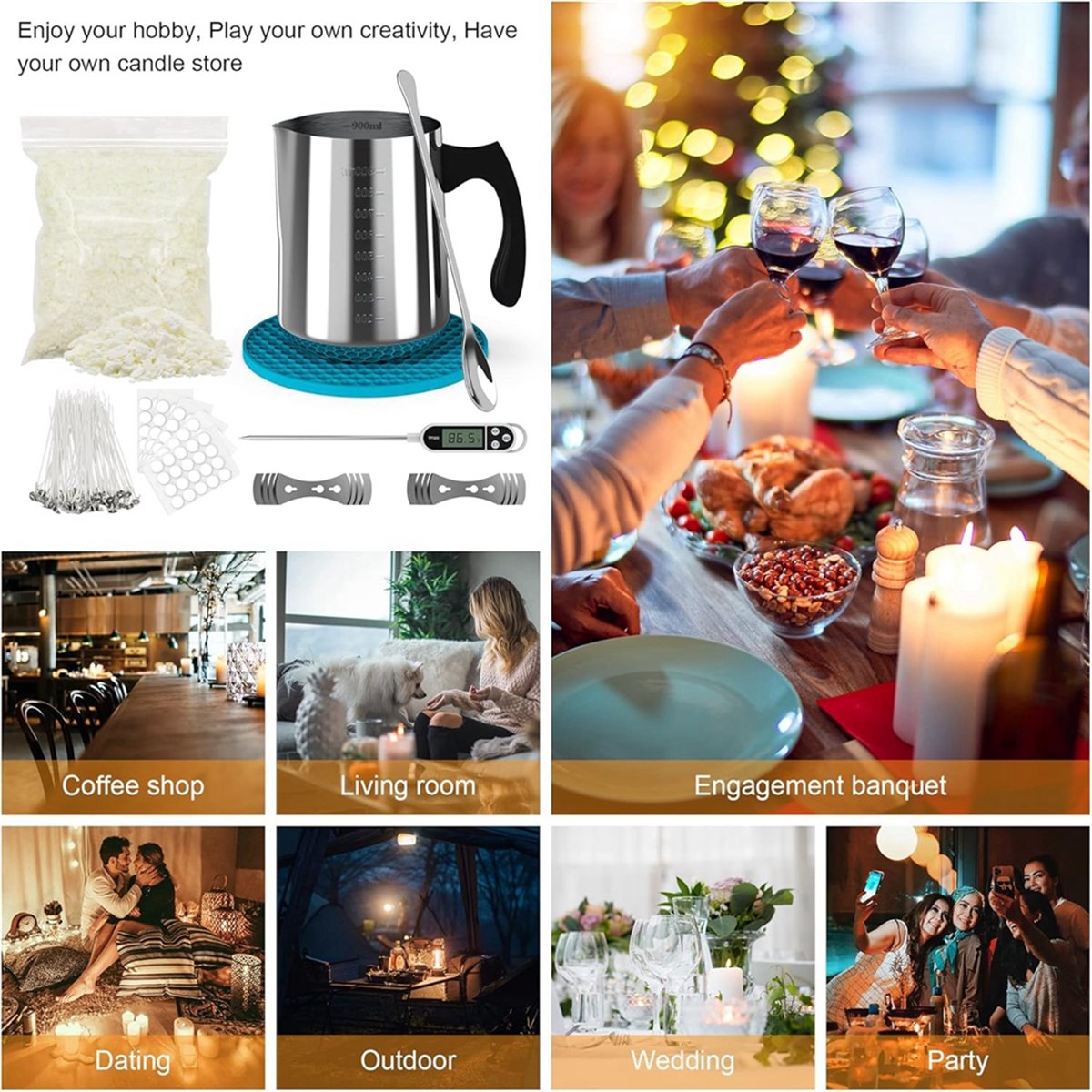 Candle Making Kit Supplies for - огляд і ціна Candle Making Kit For Adults